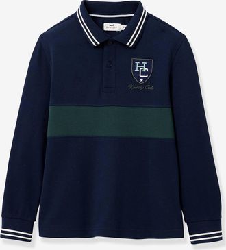 Cyrillus Lang&auml;rmeliges Jungen Poloshirt CYRILLUS, Bio-Baumwolle marine