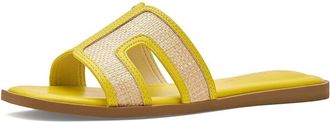Journee Collection Primah Womens Sandals Mango Raffia : 7.5 M, Leather