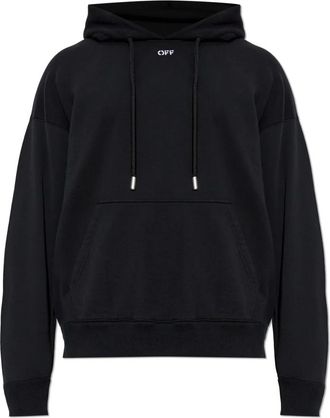 Off-white The Hooded Sweatshirt - Heren - Hoodies - Zwart - M - Katoen - Hoodies & sweatvesten