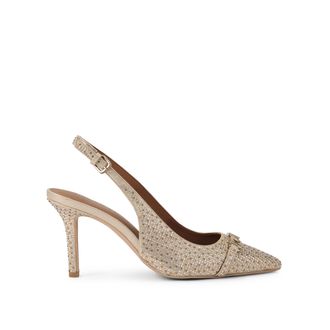 Kurt Geiger Womens Kingsley Slingback Heel Heels - Gold Fabric - Size UK 7