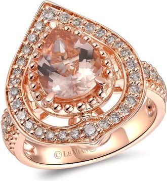Le Vian Ladies Peach Morganite Rings set in 14K Strawberry Gold TRMH 21A