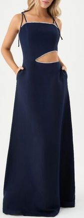 Boamar Harper Cutout Cover-Up Maxi Dress in Blue at Nordstrom, Size X-Large