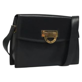 Celine Pre-owned Leather celine-bags - Dames - Vintage Schoudertas - Zwart - ONE Size - Vintage