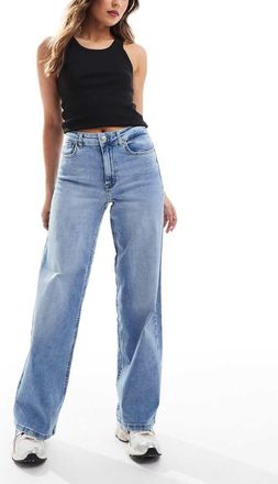 Only Madison high rise wide leg jeans in light blue