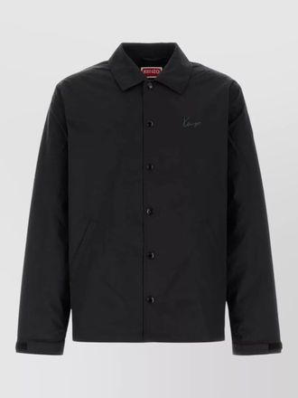 Kenzo cotton blend jacket collared neck front pockets