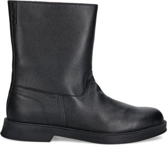 HUGO BOSS Leren enkellaarzen - Zwart