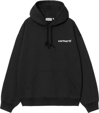 Carhartt Work in Progress Hooded Caps Sweat - Heren - Hoodies - Zwart - S - Katoen - Hoodies & sweatvesten