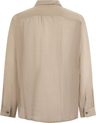 Our Legacy Mens Shirt Checkered Beige Cotton