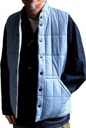 Lavenham Mens Archive Gilet In Melange Blue