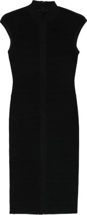 H&eacute;rve L&eacute;ger Abito midi Davina a collo alto - Nero