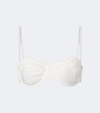 Montce Swim Lace-trimmed cotton bra top