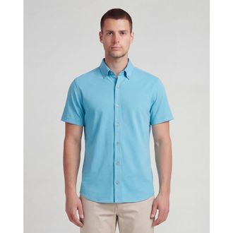 Lords of Harlech Mens Knit Shirt in Teal at Nordstrom, Size Xx-Large