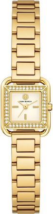 Tory Burch The Small Kira Crystal Bezel Bracelet Watch, 18mm x 18mm in Gold at Nordstrom