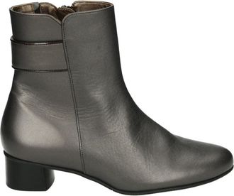 Hassia Western Bronzen Leren Laars - Dames - Laarzen met Hak - Grijs - 35 1/2 EU - Leer - Schoenen