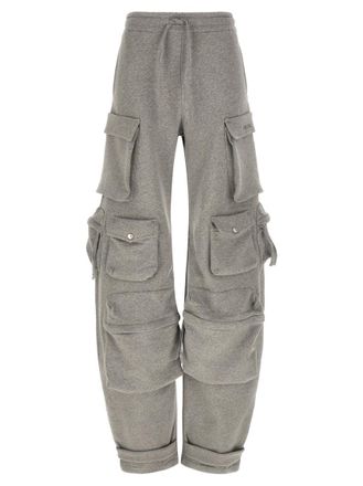 The Attico Grey Relaxed Cargos Pants