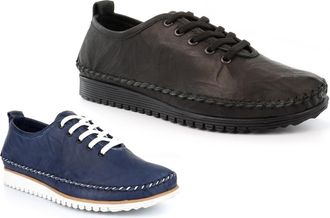 Generic Womens Leather Shoes Ladies Lace Up Shoes Size 8 Lace Up Shoe Size 6 Ladies Casual Shoe Lightweight Rubber Sole Leather Upper Casual Comfort Sizes 3-8