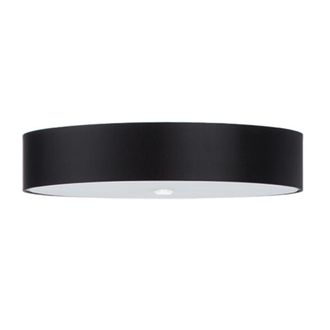 Sollux Lighting L&aacute;mpara de techo negro tela, vidrio, acero alt. 20 cm