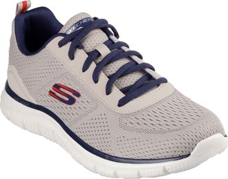 Skechers Track Leshur Polyester Heren-Trainers Taupe/Navy