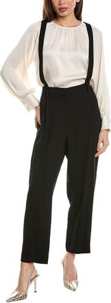 Brunello Cucinelli Black Tailored Trousers With Suspenders, Brand Size 44 (US Size 10)