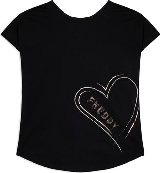 Freddy T-shirt reversibile con cuori e logo