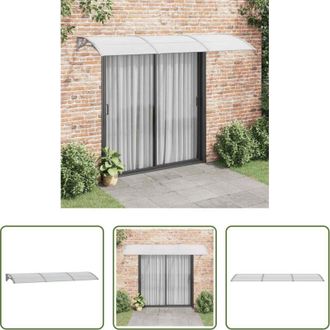 vidaXL vidaXL Tettoia in policarbonato - Tettoia per Porta Grigia 300x75 cm in Policarbonato