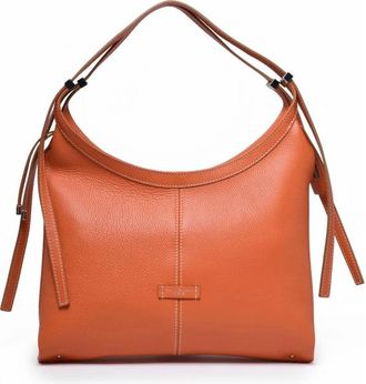 Gianni Chiarini Mezza Luna a Spalla - Dames - Schoudertassen - Oranje - ONE Size - Leer - Tassen