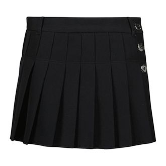 Paco Rabanne Short Skirts, female, Black, S, Black Wool Mini Skirt