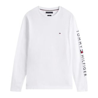 Tommy Hilfiger T-shirt a maniche lunghe con logo - - Tops - Uomo - Bianco - M