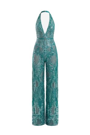 Saiid Kobeisy Embroidered Lace Jumpsuit
