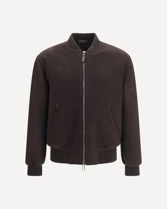 Brioni Wool and cashmere zip-up Bomber Jacket Male L