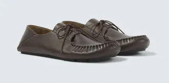Loewe Rambla leather boat shoes