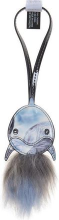 Diesel Dolphin Faux Leather & Faux Fur Bag Charm in Grey at Nordstrom