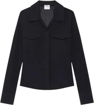 Courr&egrave;ges Transparant Shirt - Dames - Overhemden - Zwart - M - Leer - Overhemden