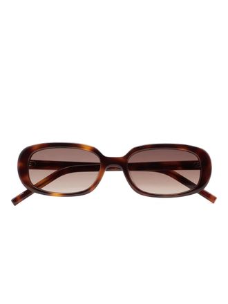 Kaleos Stirling tortoiseshell oval-frame sunglasses - Brown