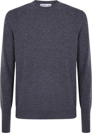 Ballantyne Cashmere Crewneck Trui - Heren - Cashmere truien - Grijs - M - Kasjmier - Truien & Vesten