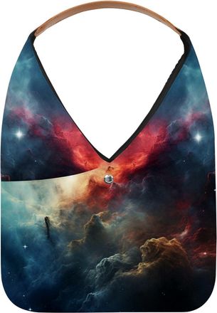 Generic Stars Nebula Reusable Lightweight Grocery Bags - Foldable Into Compact Pouch, Washable & Sturdy, Multipurpose for Shopping and Travel