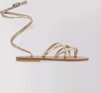 K.Jacques strappy flat sole open toe sandals