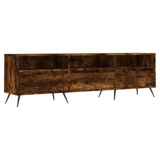 Berkfield Home TV Cabinet Smoked Oak 150x30x44.5 cm Engineered Wood in Brown