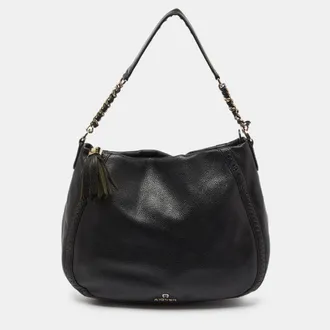 Aigner Black Leather Hobos