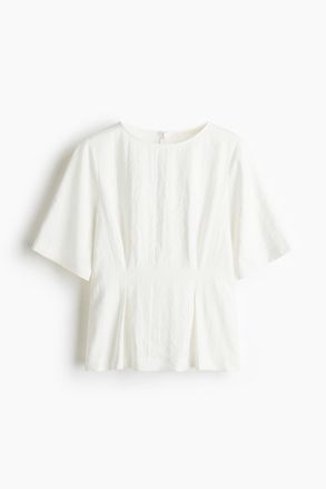 H&M Taillierte Bluse - Weiss