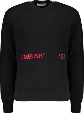 AMBUSH Logo Embroidered Cotton Sweatshirt