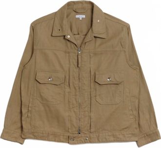 Engineered Garments Mens Trucker Jacket In Khaki Cl Java Cloth