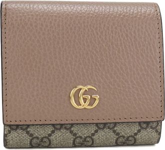Gucci Beige Gg Supreme Leather Wallet (Bi-Fold) (Pre-Owned)