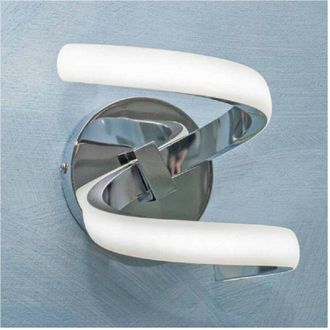 Trade Shop Trade Shop Traesio - Trade Shop - Applique A Parete Stilizzato 9 W Spirale Argento Tre Colorazioni Di Luce E58-a3c