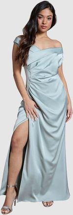 Coast Petite Bardot Maxi Dress in Sage at Nordstrom, Size 10