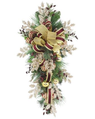 Creative Displays Inc. Handcrafted Holiday Swag With Ornaments, Berries & Bows