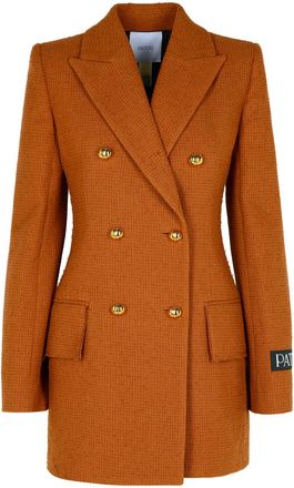 Patou Brown Wool Blend Blazer