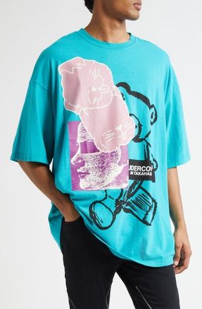 Undercover Oversize Graphic T-Shirt in Turquoise at Nordstrom, Size 3