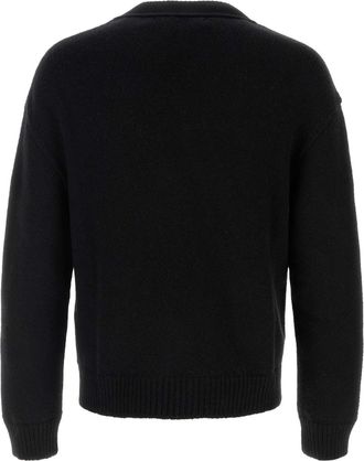 Jil Sander Mens Wool Blend Cardigan Black Cashmere