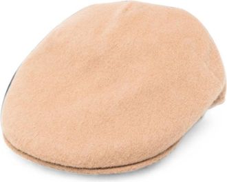 Borsalino Brown Parigi Solid Flat Hat